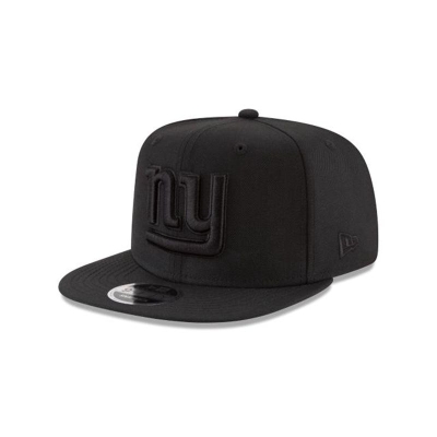 Black New York Giants Hat - New Era NFL Black On Black High Crown 9FIFTY Snapback Caps USA9487152